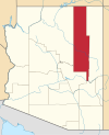 State map highlighting Navajo County