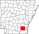 State map highlighting Drew County