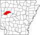 State map highlighting Logan County