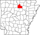 State map highlighting Stone County