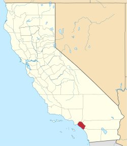 State map highlighting Orange County