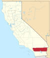 State map highlighting Riverside County