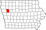 State map highlighting Ida County