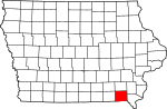 State map highlighting Van Buren County