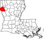 State map highlighting DeSoto Parish