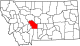 State map highlighting Meagher County