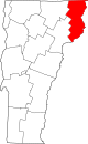 State map highlighting Essex County