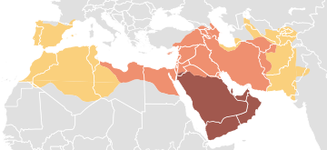 Tijdperk van de Kaliefen   Uitbreiding onder Mohammed, 622-632/A.H. 1-11   Uitbreiding tijdens het Rashidun-kalifaat, 632-661/A.H. 11-40   Uitbreiding tijdens het Umayyad-kalifaat, 661-750/A.H. 40-129  