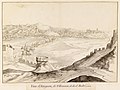 View towards Villeneuve by Étienne Martellange, 1608. Arch 7 has collapsed. Five arches near Villeneuve (18-22) are still standing.