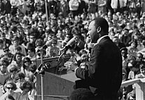 King speaks at an anti-Vietnam War rally at the University of Minnesota, St. Paul (1967)