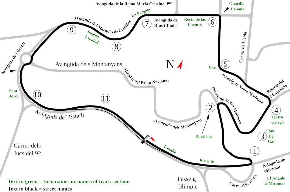 Montjuïc, skiftevis med Jarama 1969, 1971, 1973, 1975  