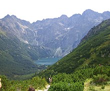 Hiking by the sea eye in the Tatras