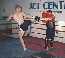 Austrian Günter Singer during his K-1 preparation, Van Nuys, California