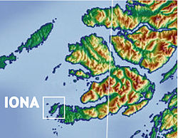 L'isola di Mull, che mostra dove si trova Iona
