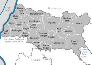 Città e comuni del distretto di Emmendingen