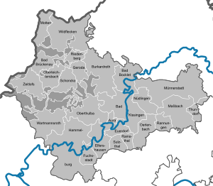 Ciudades y municipios de la circunscripción de Bad Kissingen