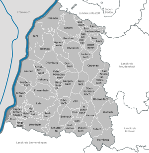 Ciudades y municipios de Ortenaukreis &nbsp;