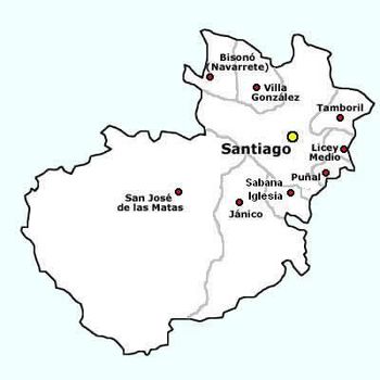 Santiagon maakunnan kunnat  
