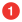 The number 1 on a red circle