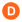 The letter D on an orange circle