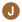 The letter J on a brown circle