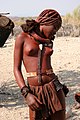 A bare-breasted Himba woman at northern Namibia. This is common in her culture.