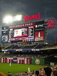 Beisbolo rungtynės, kuriose "Nationals" žaidė su "Cincinnati Reds