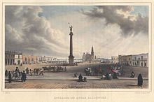 Aguascalientes în jurul anului 1836, de Carl Nebel  
