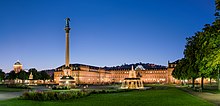 Stuttgart castle square in the morning