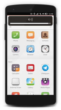 Ubuntu Touch (enam ei toetata), mis töötab Nexus 5 nutitelefonil