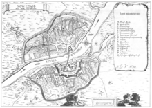 City map from the first half of the 18th century