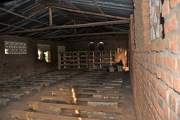 The Ntarama Church. 5,000 people hid here from the militia