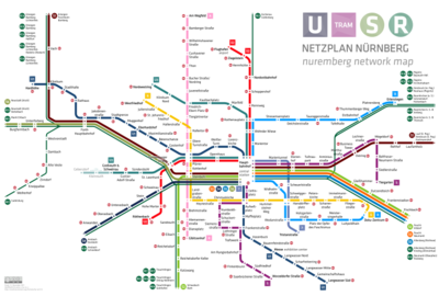 S-, U-Bahn og sporvejsnettet