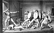 Odysseus shoots his opponents