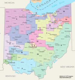 Ohio's kongresdistrikter siden 2013  