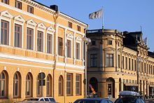 La via Rantakatu vicino al mercato