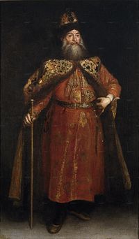 Portrét ruského bojara Pjotra Potěmkina od Juana Carreña de Mirandy, 1681-1682