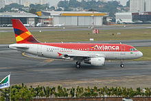 Un avión de Avianca en São Paulo  