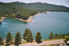 The Pactola Reservoir in the Black Hills in June 2004