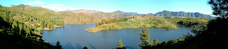 Un ecosistema de agua dulce en Gran Canaria, una isla de las Islas Canarias.