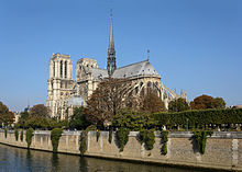 View of the cathedral across the Seine from the southeast, 2015