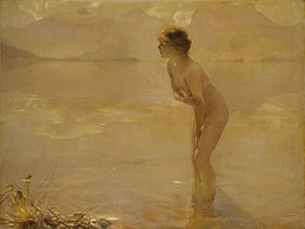 Картина маслом на холсте французского художника Поля Эмиля Шабаса (1911). Репродукции картины вызвали споры в Соединенных Штатах Америки