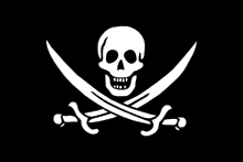 Vlajka Jolly Roger je známým symbolem pirátů.