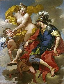 Venus og Mars (1720-1725), som befinder sig på Louvre i Paris