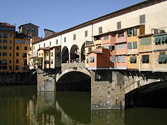 Ponte Vecchio, a medieval shop bridge