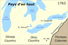 Hlavní oblast dění Pontiacovy vzpoury