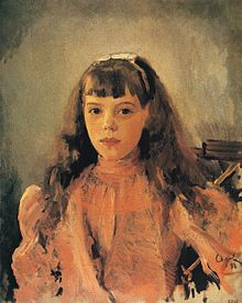 Retrato de la Gran Duquesa Olga Alexandrovna en 1893 por Valentin Serov.