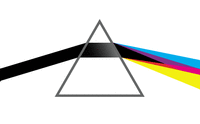 Spettro scuro - quando i bordi colorati si sovrappongono in uno spettro scuro, si ottiene il magenta.