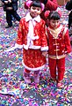 Hong Kong girls in traditional red clothes for the New Year (2006)
