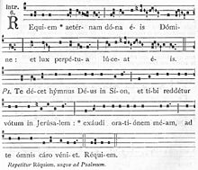 The Introit Requiem aeternam in the Liber Usualis